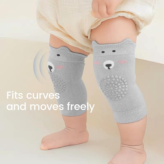 HUTRADE 3 Pairs of Knee Pads and Baby Socks Set Non-Slip