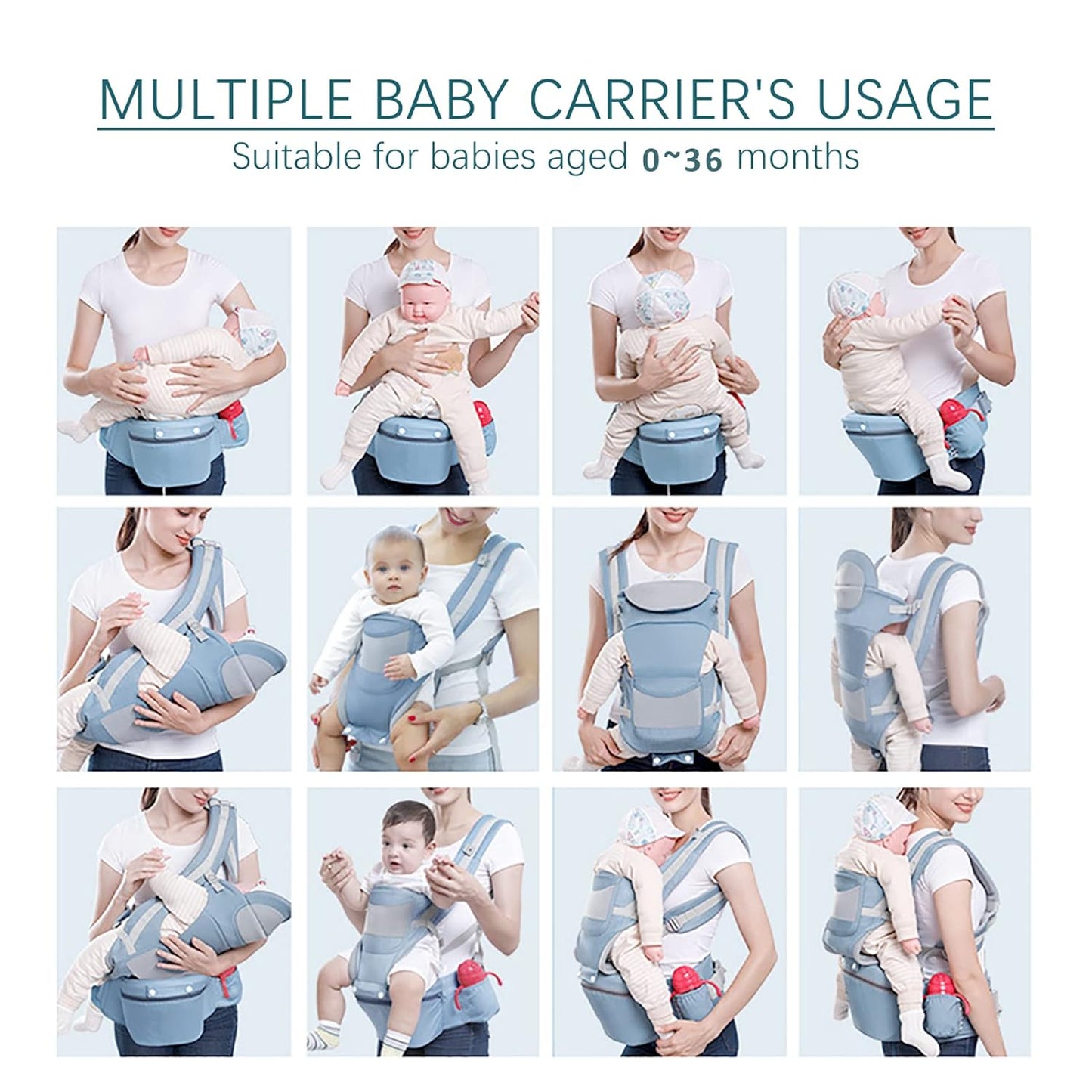 Babytrage 6 in 1 Tragetuch Baby Neugeborene – Ergonomisch
