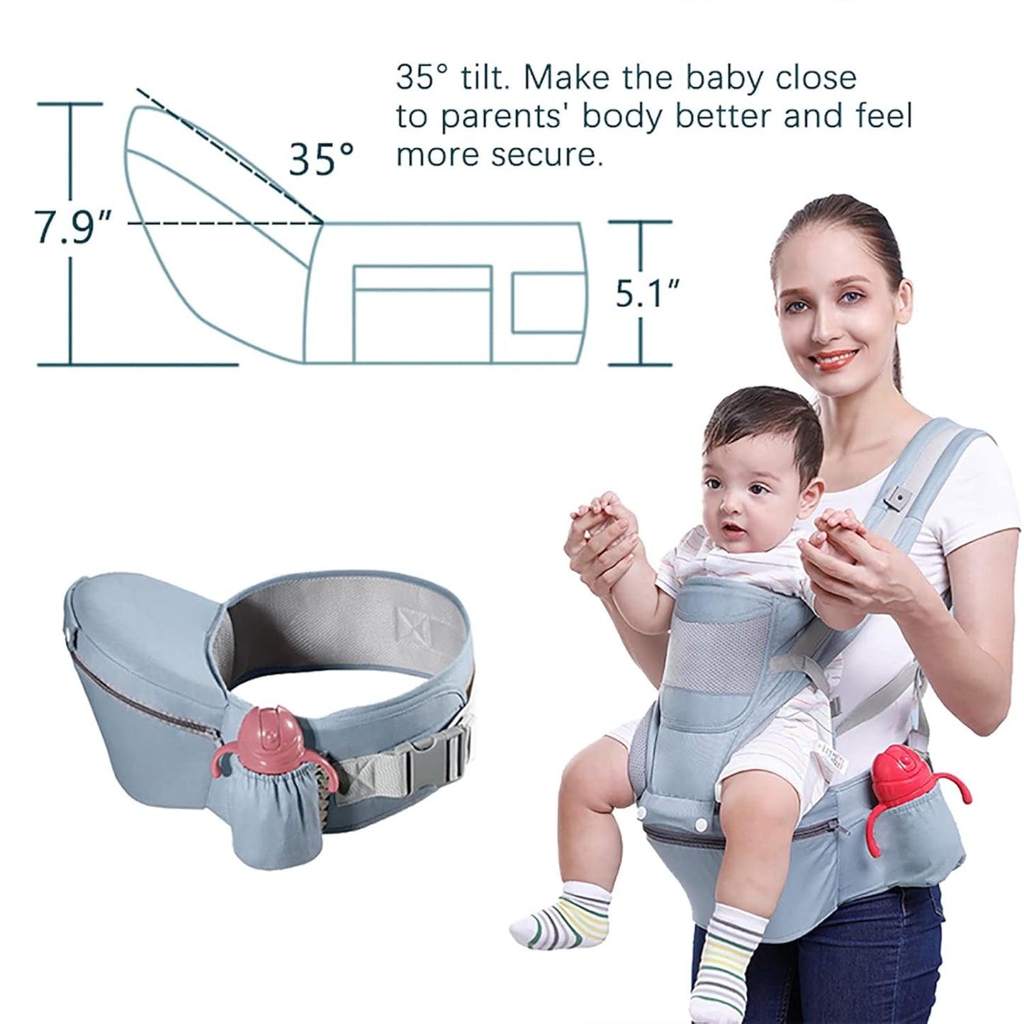 Babytrage 6 in 1 Tragetuch Baby Neugeborene – Ergonomisch