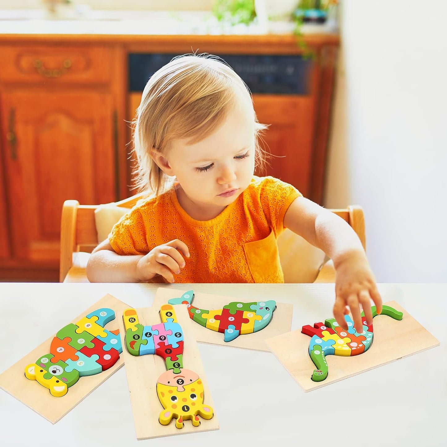 Holzpuzzle für Kleinkinder von 1-3 Jahren