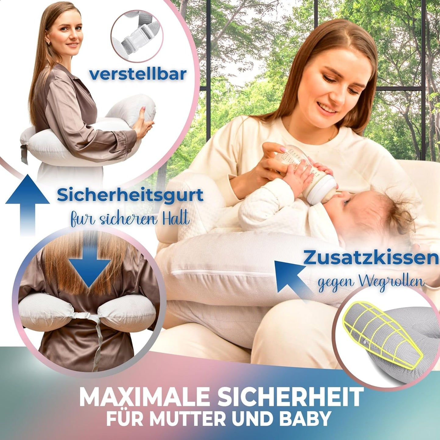 Stillkissen Schwangerschaftskissen fรผr Mรผtter und Baby