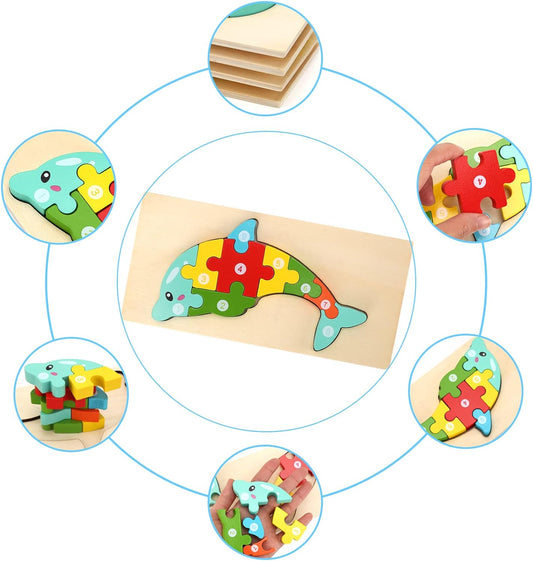 Holzpuzzle für Kleinkinder von 1-3 Jahren
