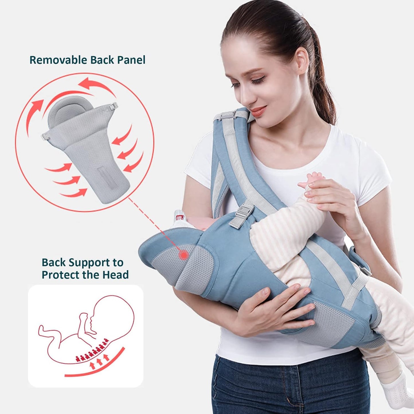 Babytrage 6 in 1 Tragetuch Baby Neugeborene – Ergonomisch